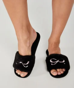Fake Fur Slippers Bow<Hunkemöller Discount
