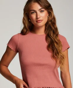 Kurzarm-Baumwollshirt<Hunkemöller Cheap