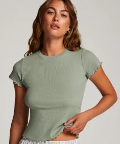 Kurzarm-Baumwollshirt<Hunkemöller Cheap