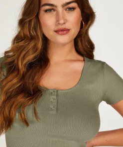 Kurzarmeliges Pyjama-Top Henley<Hunkemöller Clearance