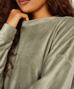 Langarmeliges Top Velours Rib<Hunkemöller Hot
