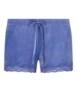 Shorts Aus Velours Mit Spitze<Hunkemöller Fashion