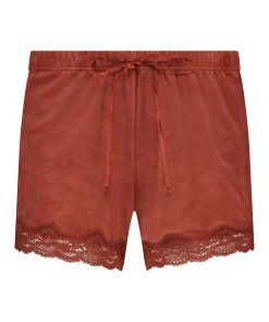 Shorts Aus Velours Mit Spitze<Hunkemöller Store