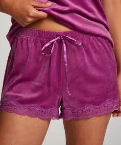 Shorts Aus Velours Mit Spitze<Hunkemöller Best Sale