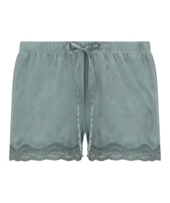 Shorts Aus Velours Mit Spitze<Hunkemöller Store