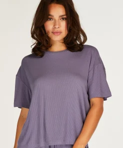 Top Mit Kurzen Armeln Rib<Hunkemöller Discount