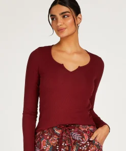 Top Mit V-Ausschnitt, Longsleeve<Hunkemöller New