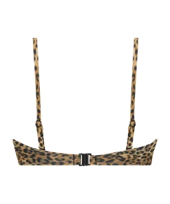 Vorgeformtes Tragerloses Push-Up Bikini-Oberteil Leopard<Hunkemöller Outlet